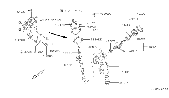 1987 Nissan Pathfinder Manual Steering Gear Diagram