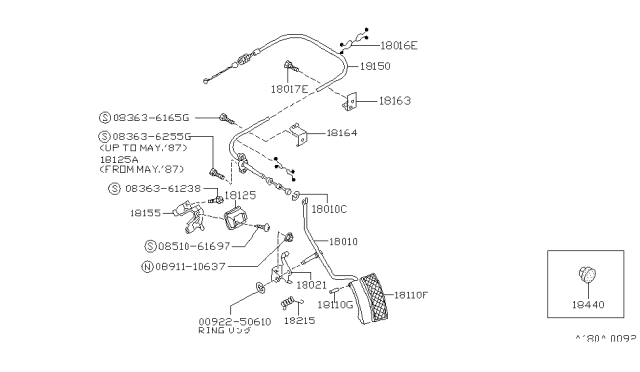 1987 Nissan Pathfinder Accelerator Linkage Diagram 2