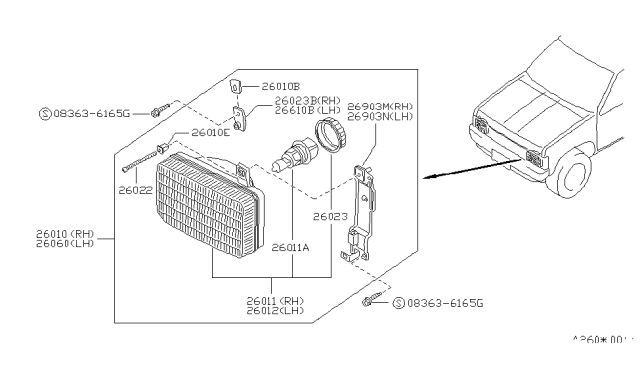 1989 Nissan Pathfinder Headlamp Diagram