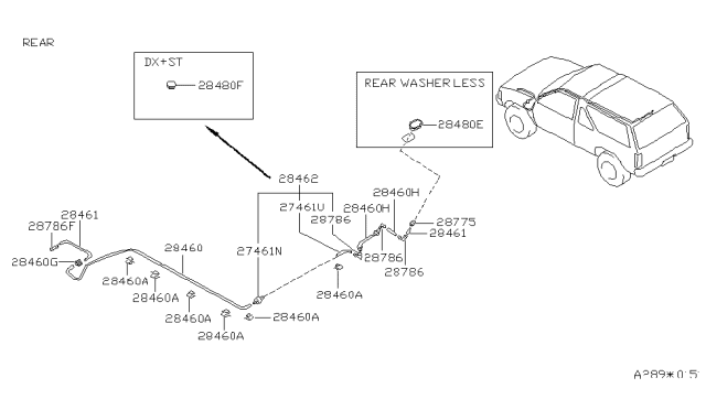 1988 Nissan Pathfinder Windshield Washer Diagram 2