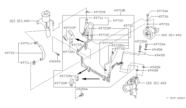 1992 Nissan Pathfinder Power Steering Piping Diagram 1