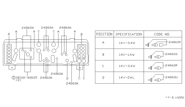 1994 Nissan Pathfinder Instrument Meter & Gauge Diagram 3