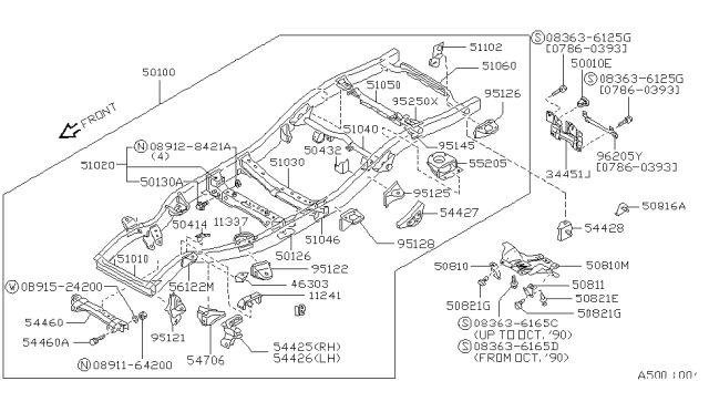 1995 Nissan Pathfinder Frame Diagram 1