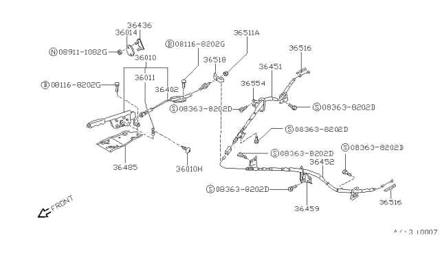 1991 Nissan Pathfinder Parking Brake Control Diagram 2