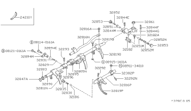 1990 Nissan Pathfinder Transmission Shift Control Diagram 7