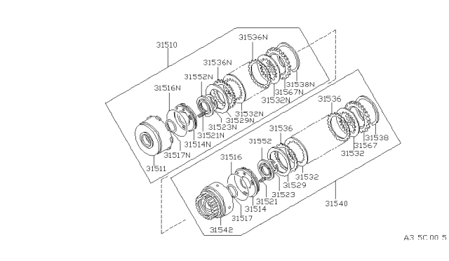 1988 Nissan Pathfinder Clutch & Band Servo Diagram 6