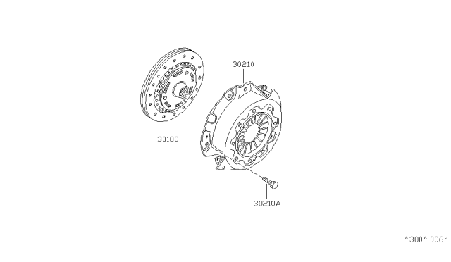 1995 Nissan Pathfinder Disc Assembly Diagram for 30100-88G00