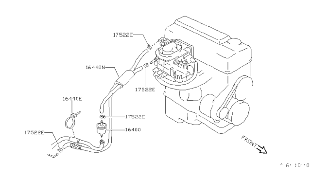 1993 Nissan Pathfinder Fuel Strainer & Fuel Hose Diagram 3