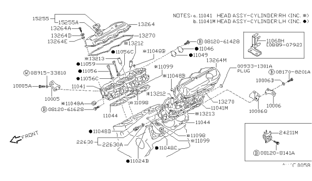 1991 Nissan Pathfinder Engine Coolant Temperature Sensor Diagram for 22630-51E00