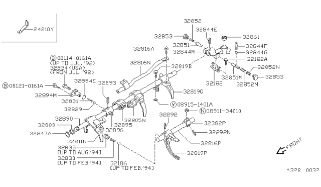 1994 Nissan Pathfinder Plunger Diagram for 32851-01G05