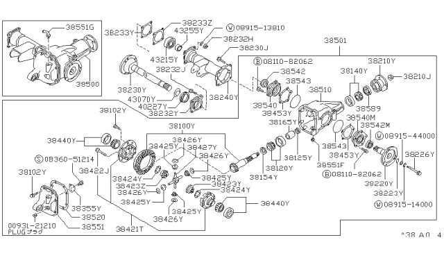 1990 Nissan Pathfinder Front Final Drive Diagram 1