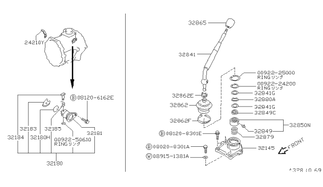 1988 Nissan Pathfinder Transmission Shift Control Diagram 2