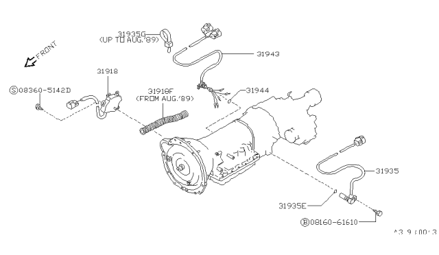 1989 Nissan Pathfinder Control Switch & System Diagram 1