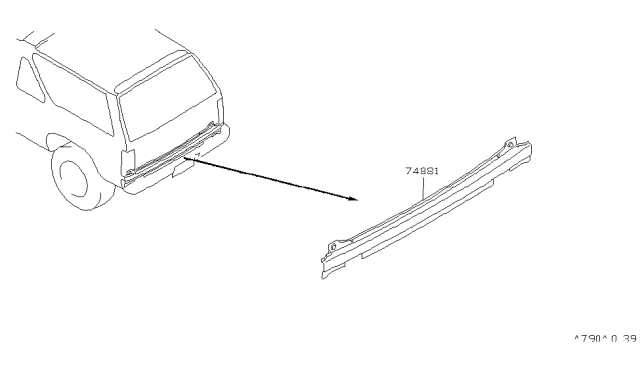 1989 Nissan Pathfinder Rear,Back Panel & Fitting Diagram