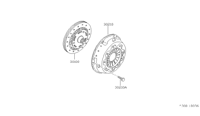 1988 Nissan Pathfinder Clutch Cover,Disc & Release Parts Diagram 2