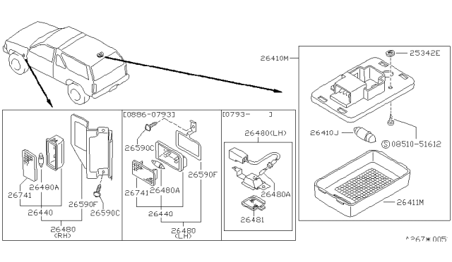 1990 Nissan Pathfinder Lamps (Others) Diagram