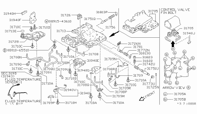 1992 Nissan Pathfinder Control Valve (ATM) Diagram 2