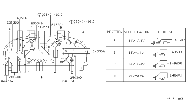 1993 Nissan Pathfinder Instrument Meter & Gauge Diagram 5