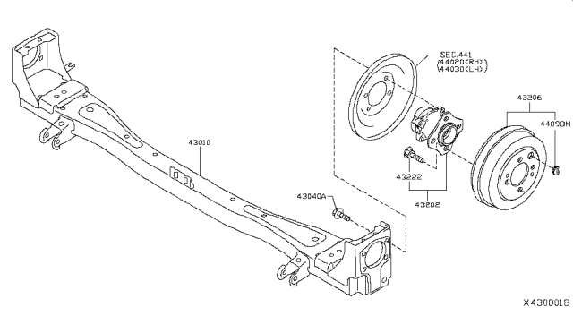 2018 Nissan NV Rear Axle Diagram 1