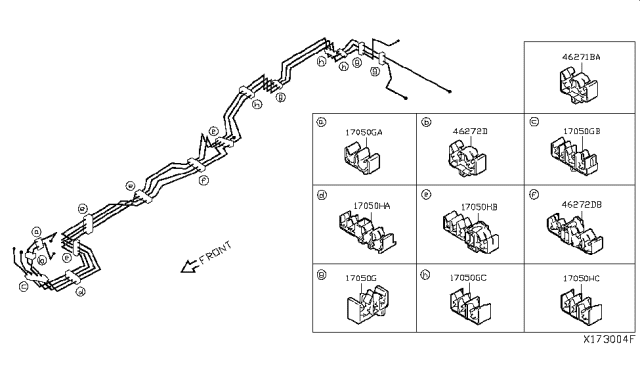 2018 Nissan NV Clip Diagram for 17561-3LM1C