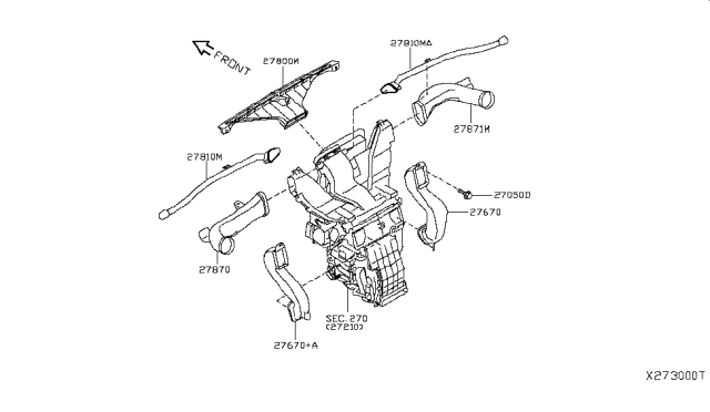 2015 Nissan NV Nozzle & Duct Diagram 2