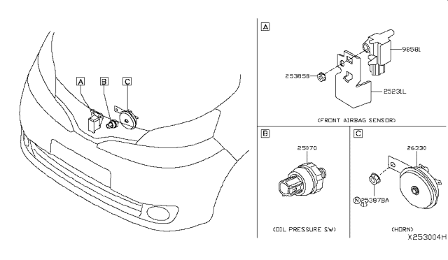 2016 Nissan NV Electrical Unit Diagram 1