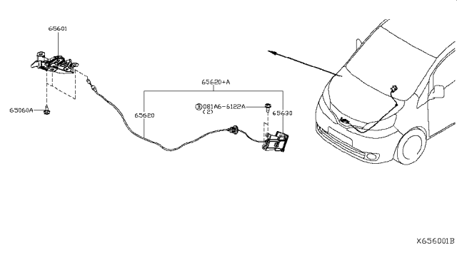 2016 Nissan NV Hood Lock Control Diagram 2