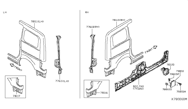 2015 Nissan NV Rear Fender & Fitting Diagram 2