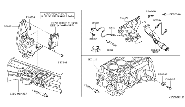 2014 Nissan NV200 Compact cargo Engine Control Module Diagram 2