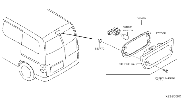 2014 Nissan NV High Mounting Stop Lamp Diagram 2