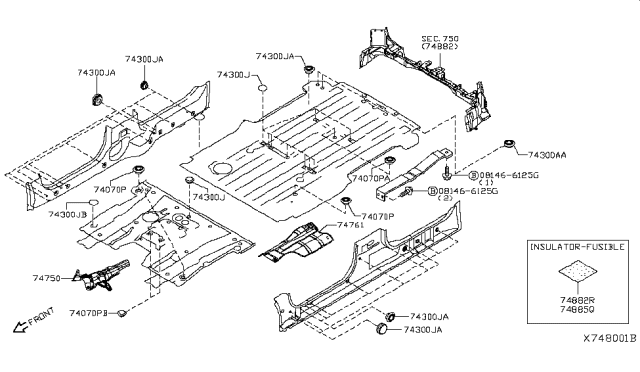 2014 Nissan NV200 Compact cargo Floor Fitting Diagram 4