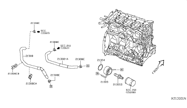 2017 Nissan NV200 Compact cargo Oil Cooler Diagram 3
