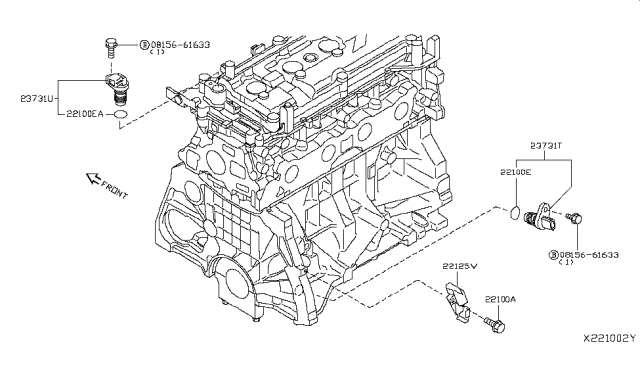 2017 Nissan NV Distributor & Ignition Timing Sensor Diagram 2