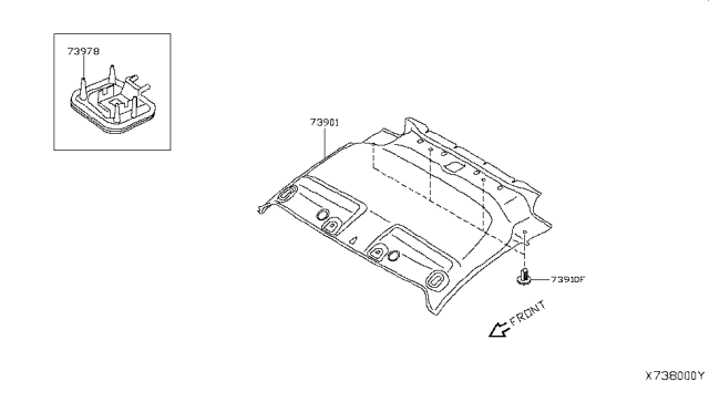 2015 Nissan NV Headlining-1ST Diagram for 73901-3LM0D