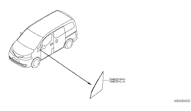 2015 Nissan NV Side Window Diagram 2