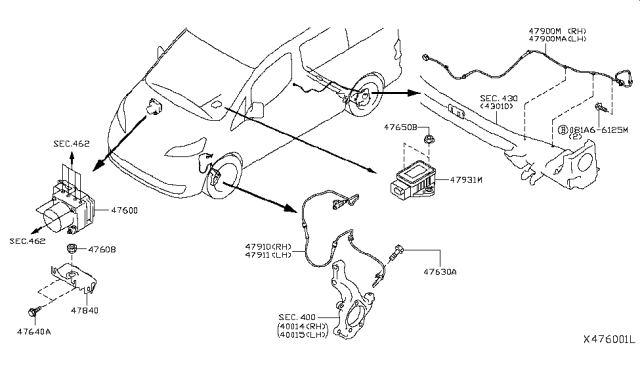 2019 Nissan NV Anti Skid Control Diagram