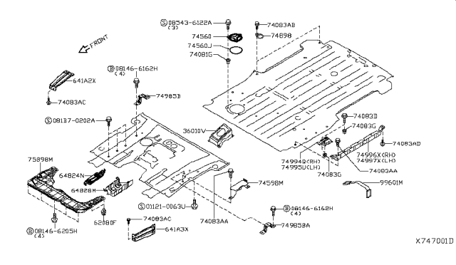 2014 Nissan NV Floor Fitting Diagram 1