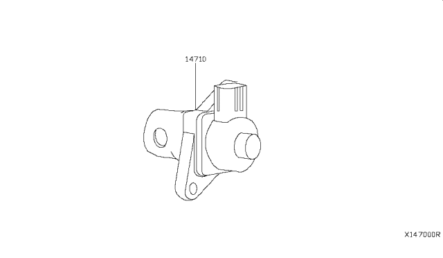 2017 Nissan NV Exhaust Gas Recircuration Valve Diagram for 14710-ED01A