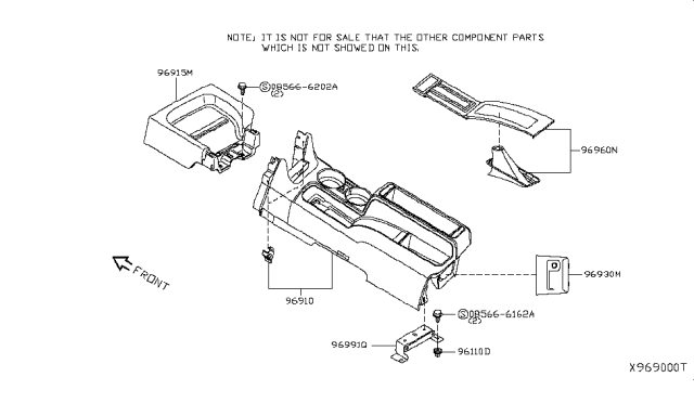 2013 Nissan NV Console Box Diagram