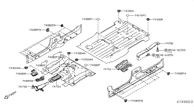 2017 Nissan NV200 Compact cargo Floor Fitting Diagram 4