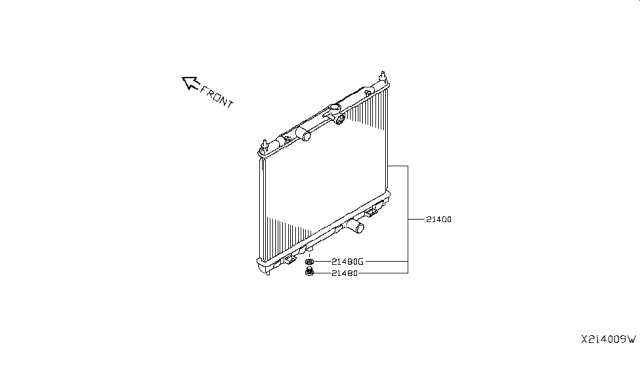 2017 Nissan NV200 Compact cargo Radiator,Shroud & Inverter Cooling Diagram 5