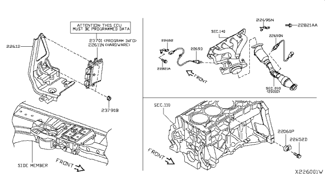 2014 Nissan NV200 Compact cargo Engine Control Module Diagram 1