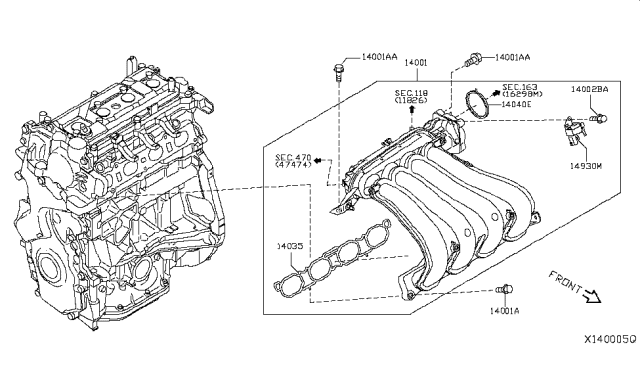 2014 Nissan NV200 Compact cargo Manifold Diagram 4