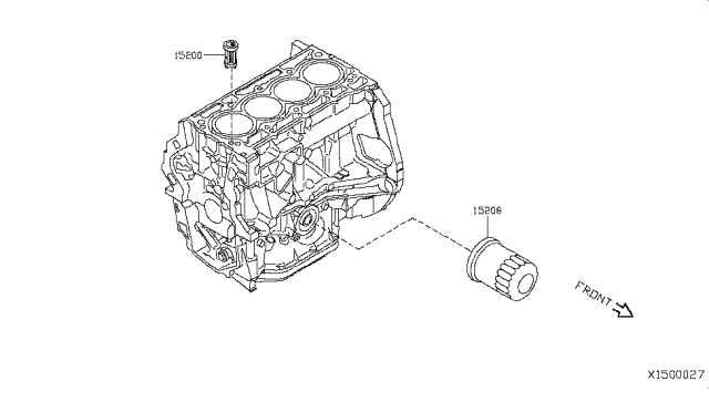 2014 Nissan NV200 Compact cargo Lubricating System Diagram 1