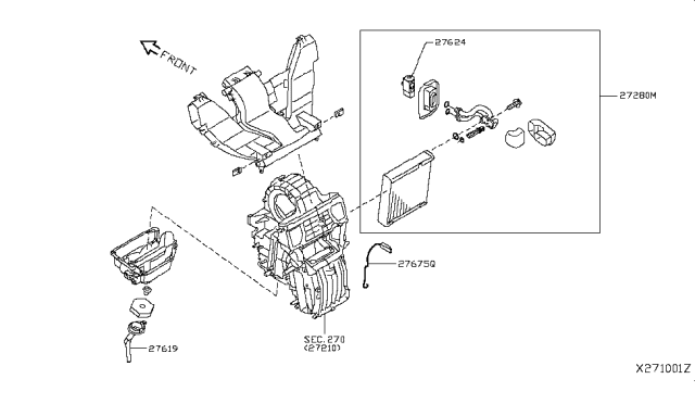 2017 Nissan NV200 Compact cargo Cooling Unit Diagram 3