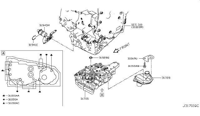 2016 Nissan NV Control Valve (ATM) Diagram 2