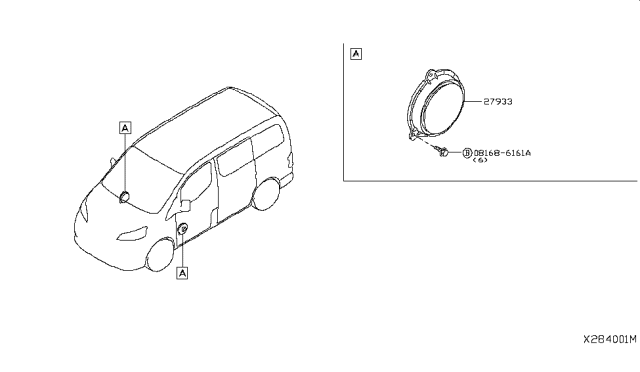 2017 Nissan NV200 Compact cargo Speaker Diagram 2
