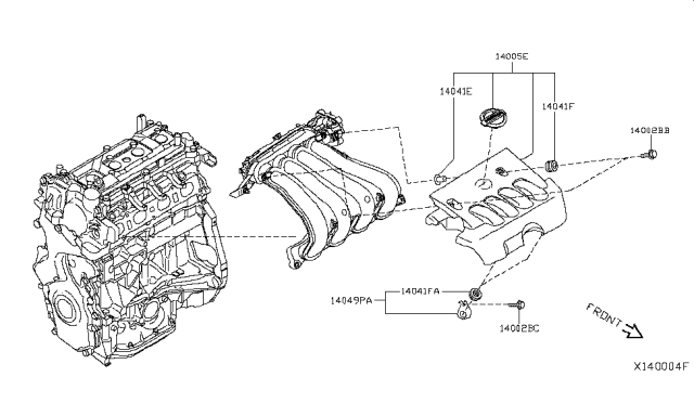 2014 Nissan NV200 Compact cargo Manifold Diagram 1