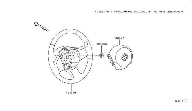 2016 Nissan NV Steering Wheel Diagram 1