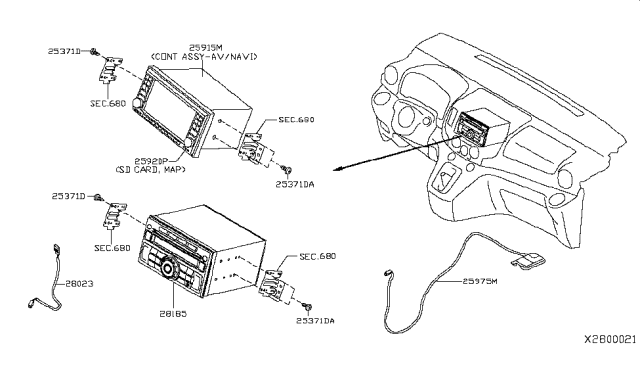 2013 Nissan NV Audio & Visual Diagram 2